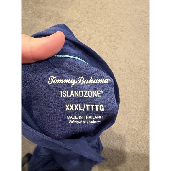 Tommy Bahama Polo Shirt Mens 3XL Blue IslandZone Performance XXL - Picture 3 of 3